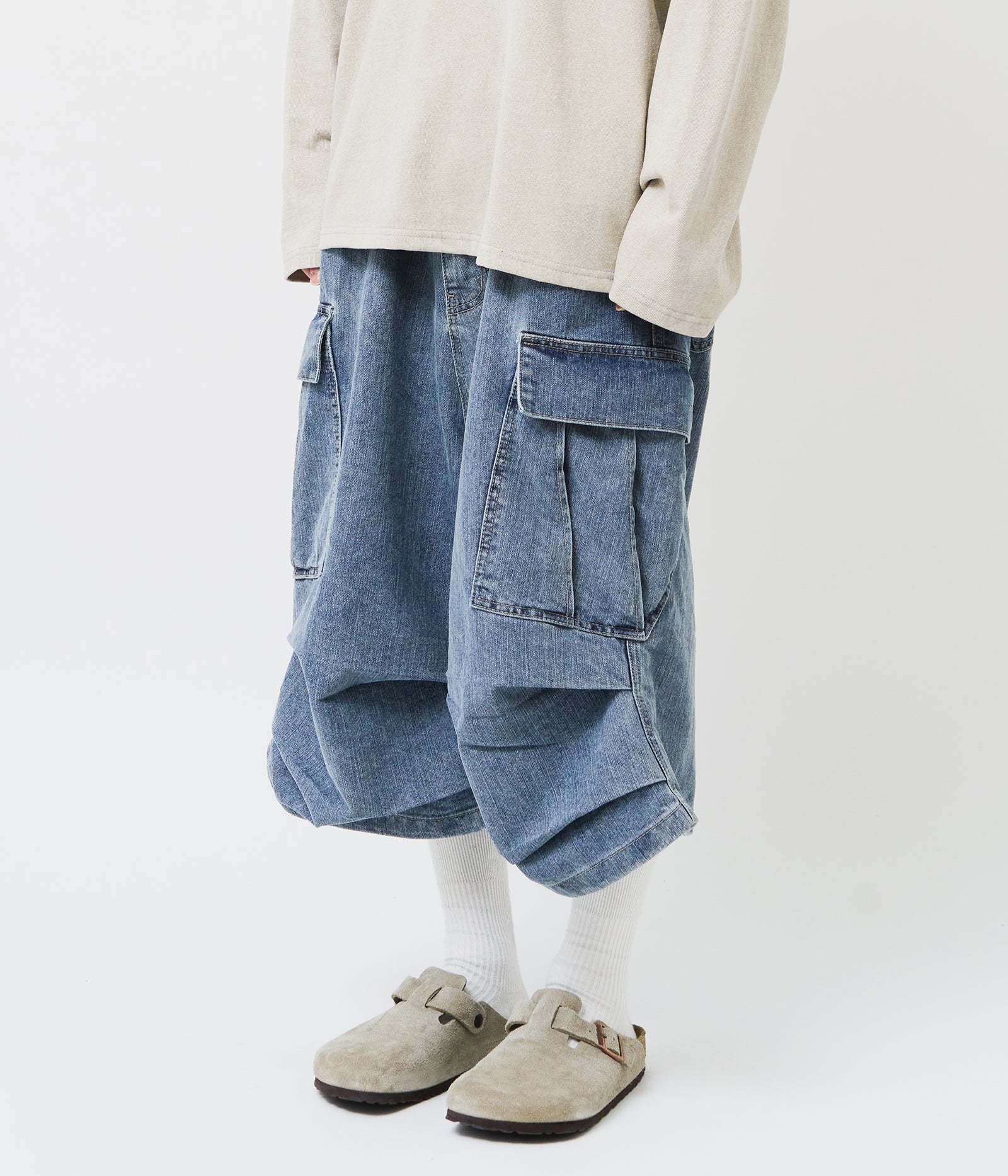 【HI FI FNK】Jerry Bermuda Cargo Denim HI FI FNK(ハイファイファンク) - ジェリーバミューダカーゴ