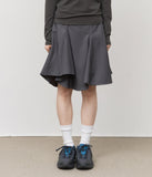 (W) Piece Unbalance Skirt