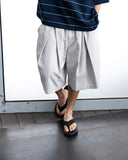 Cross Pleated Chino Half Pants