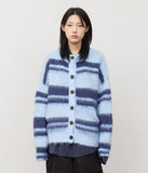 Heavy Angora Striped Cardigan