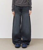 (W) Poison Dyeing Wide Denim