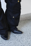 Cargo side buckle pants