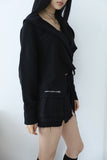 Hoodie shawl wrap cardigan