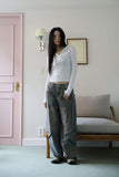 Collar neck button T-shirt