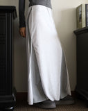 Color matching terry long skirt