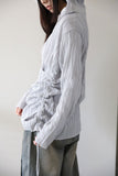 Wave hood wrap knit