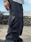Moss Washed Buckle Wide Pants