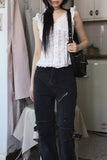 Kai zipper buckle denim