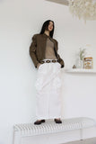 Double cargo long skirt