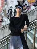 Loop Slub Eyelet Long Sleeve