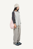 Slub color matching raglan three quarter T-shirt