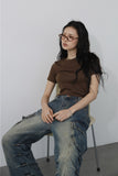 Peanut Crop Pintuck T-shirt