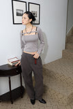Two-way buckle eyelet tee