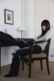 Black wide strap denim