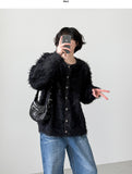 Chrome Angora Round Cardigan