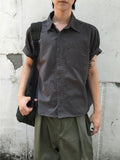 Fit Cation Crop Dyeing Short Sleeve Shirt