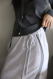Color matching terry long skirt