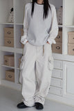 Curved cargo pants