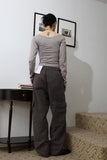 Two-way buckle eyelet tee