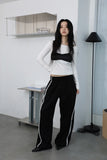 Lace string pants