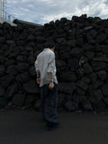 Moss Washed Buckle Wide Pants