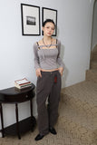 Two-way buckle eyelet tee