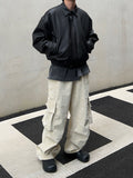 Grunge Leather Cargo Pants
