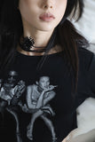 Renee printed crop tee
