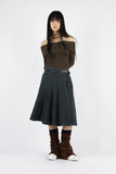 Way ribbed off-shoulder tee