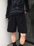 Basic Double Pintuck Linen Shorts
