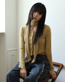Real blend muffler cardigan