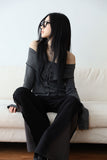 Straight button off shoulder