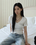Forming lace short sleeve tee