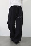 Studded pier wide pants