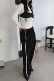Lace string pants