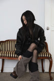 Remen leather biker jumper