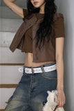 Peanut Crop Pintuck T-shirt