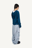 Slub Crop Hood Zip-Up
