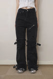 Kai zipper buckle denim