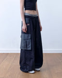 Patch Nylon Curved Pants