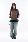 Sylva dart washed denim pants
