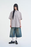 Rhadon dirty washed bermuda pants