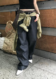 WASHED BLACK DENIM PANTS