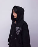 Rubber Stitch Hood Zip-Up