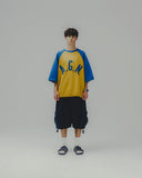 Applique Raglan Half Sweat Shirt