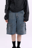 Code cargo bermuda denim pants