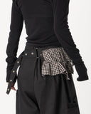 CHECK RUFFLE BELT BAG