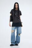 Curd Eyelet Shoulder Bag