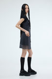 PRTN) Check Frill Bustier Short One Piece