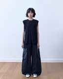 Patch Nylon Curved Pants